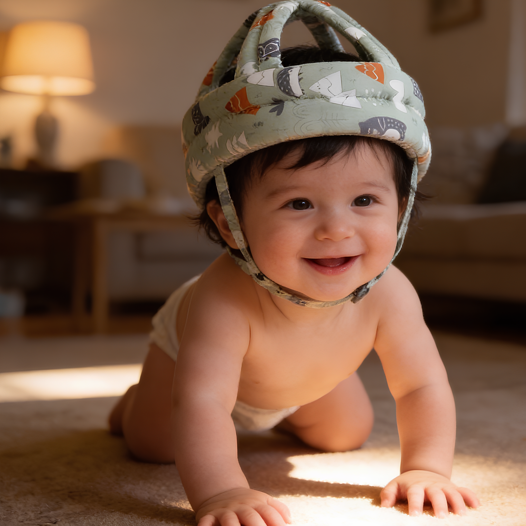 Chapéu de Proteção para Bebê | Capacete Anti-Colisão Ajustável
