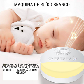 Aparelho Máquina de ruído branco Calmante Bebê Sono Relaxamento USB Recarregável luz noturna
