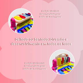 Tapete Encantado de Música & Descobertas – Com Piano e Móbiles Divertidos