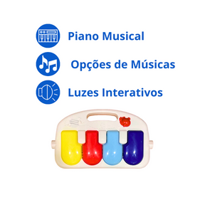 Tapete Encantado de Música & Descobertas – Com Piano e Móbiles Divertidos
