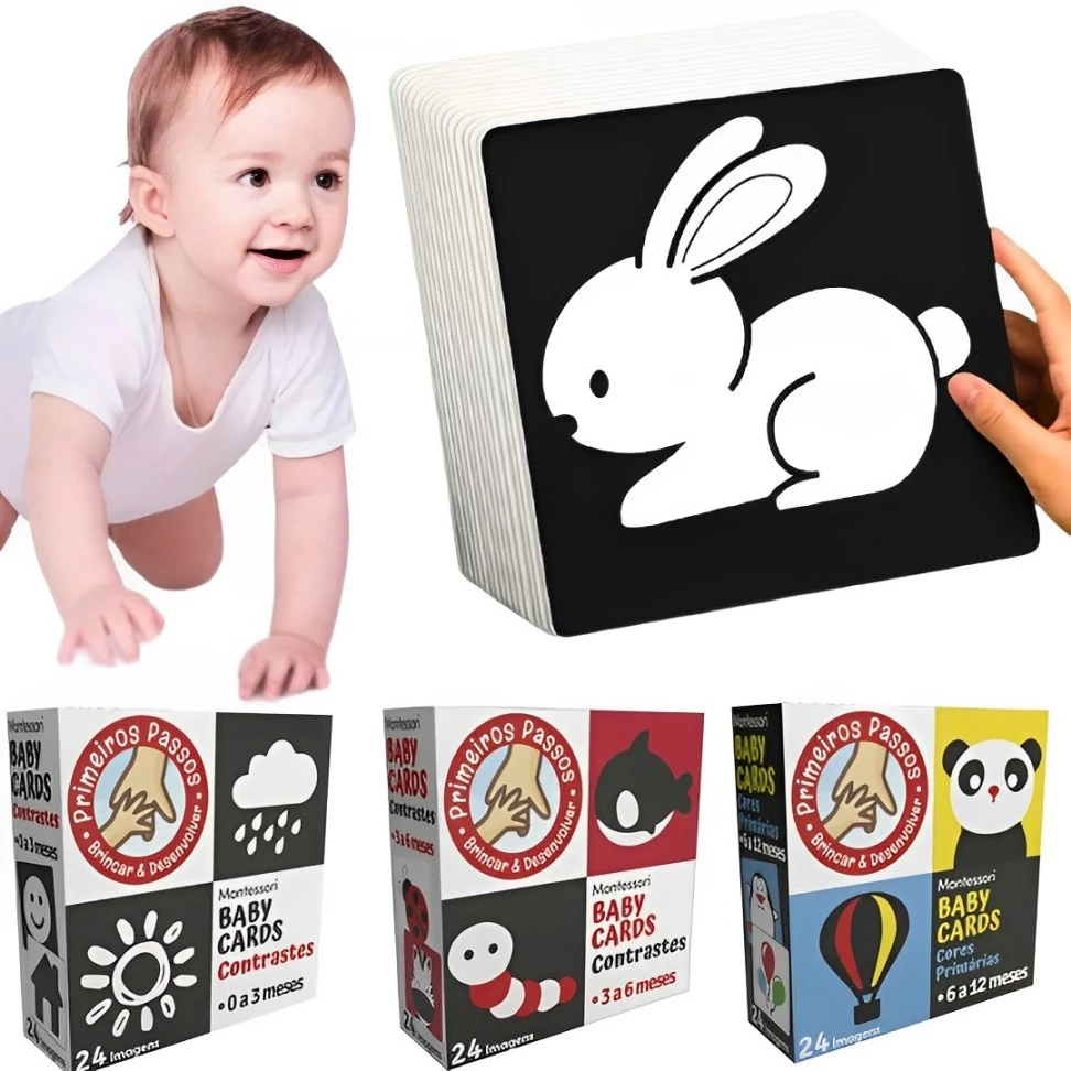 Cartões de Contraste Mágico – Estímulo Visual e Descobertas para Bebês