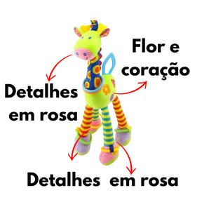 Girafa Chocalho e Mordedor Sensorial – Brinquedo Bebê 0+ | Mimagic Kids