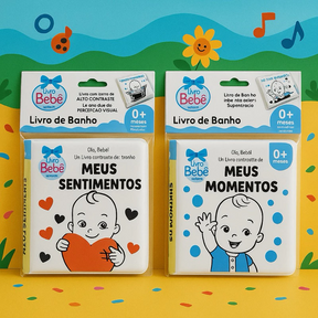 Kit 2 livros de banho meus sentimentos, meus momentos