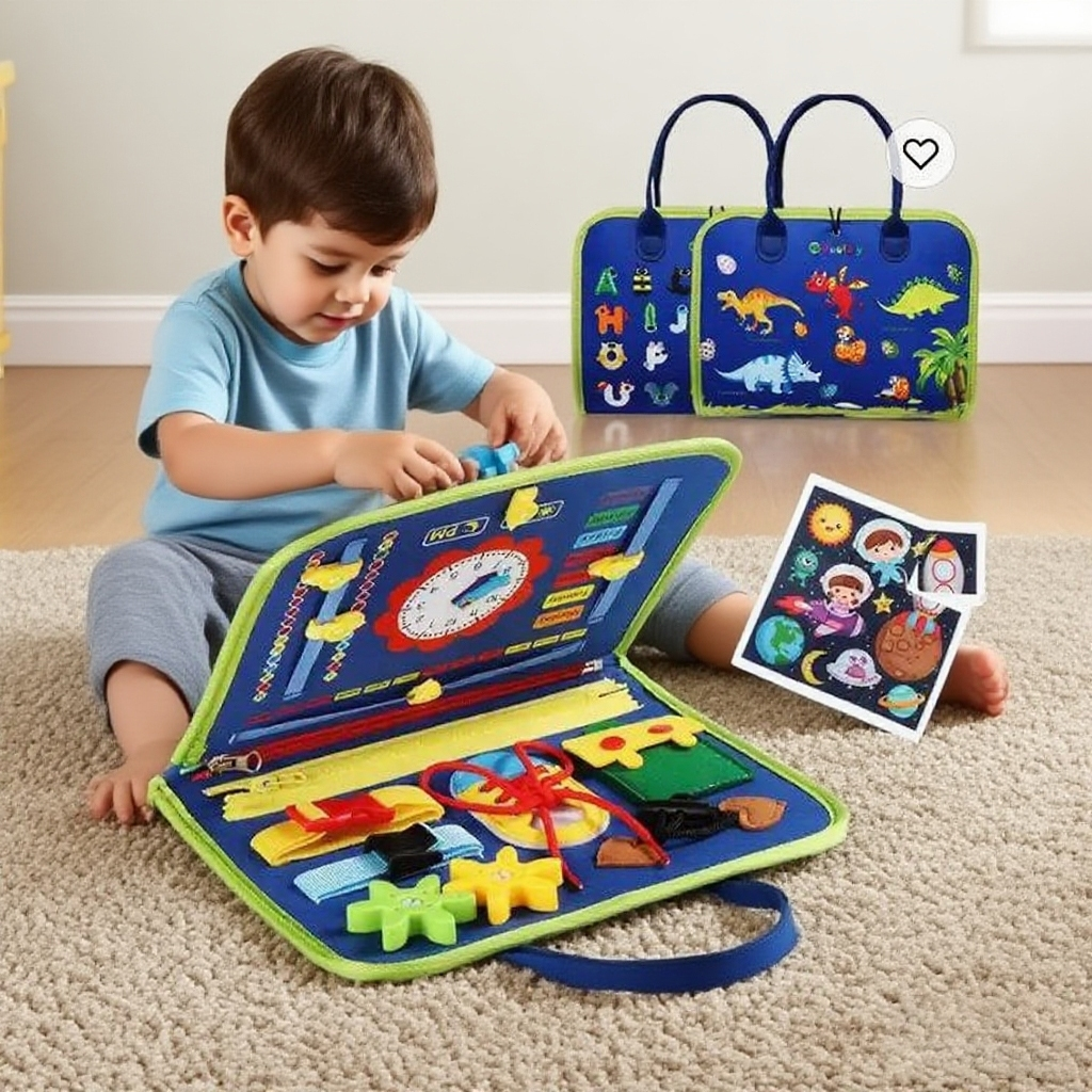 Brinquedos Maleta Sensoriais Básicos De Habilidades De Vida Para Toddlers Montessori Busy Board