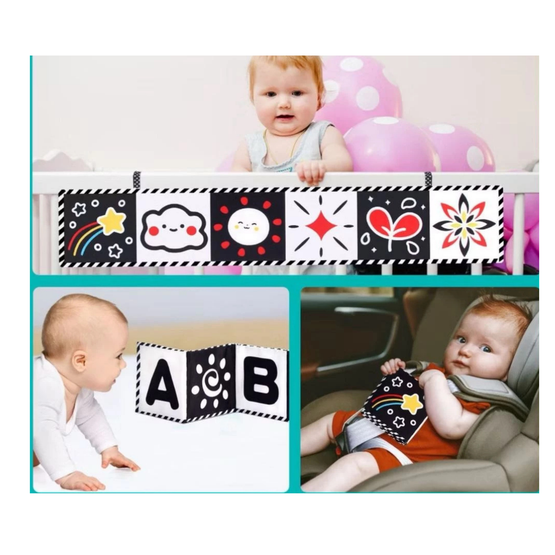 Livro Sensorial de Alto Contraste para Bebês – Estímulo Visual e Cognitivo | Mimagic Kids