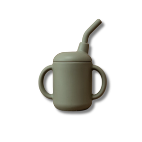 Copo Infantil Com Canudo Em Silicone Para Bebes E Crianças