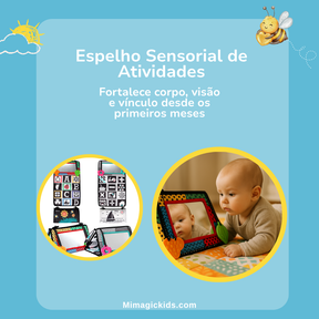 Espelho Sensorial Alto Contraste Montessori