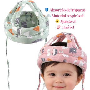 Chapéu de Proteção para Bebê | Capacete Anti-Colisão Ajustável