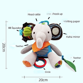 🧸 Brinquedo Sensorial Multifuncional Pendurável para Bebê